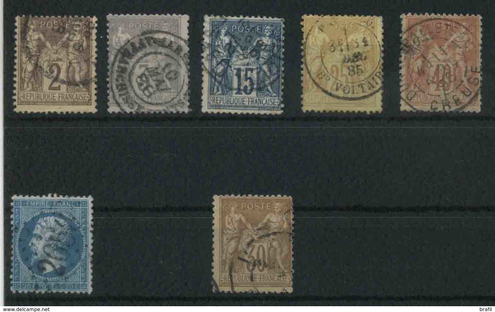 Francia, Lotto Francobolli Usati Buon Valore Di Catalogo - 1876-1878 Sage (Tipo I)