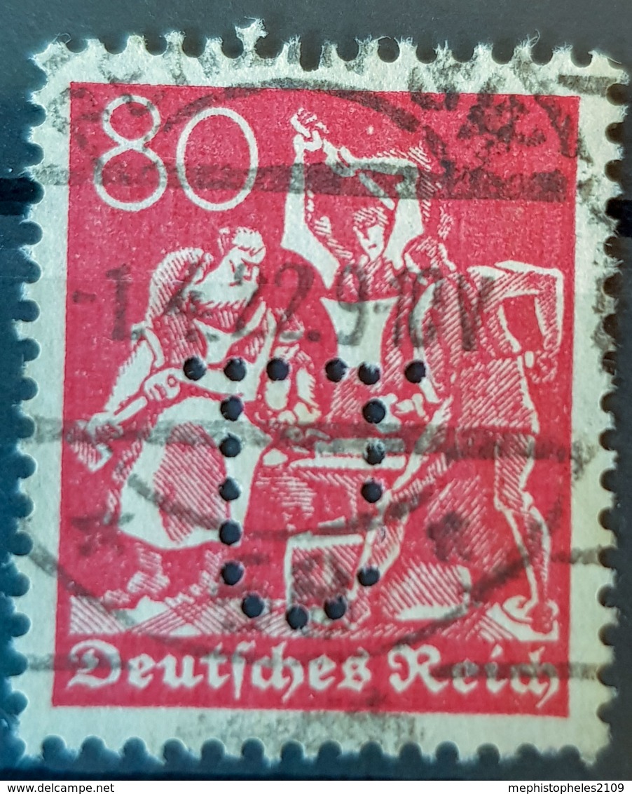 DEUTSCHES REICH - Canceled - Mi 186 - 80M - Oblitérés