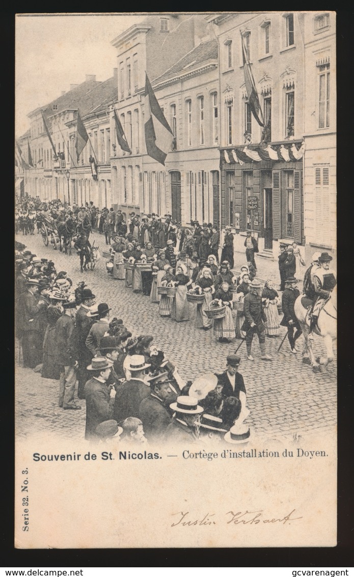 SOUVENIR DE ST NICOLAS - SINT NIKLAAS -  CORTEGE D'INSTALLATION DU DOYEN - Sint-Niklaas