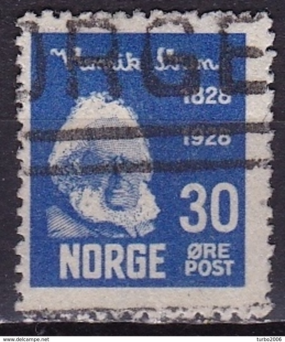 Norway 1928 Henrik Ibsen 30 O Blue Michel 140 - Gebruikt