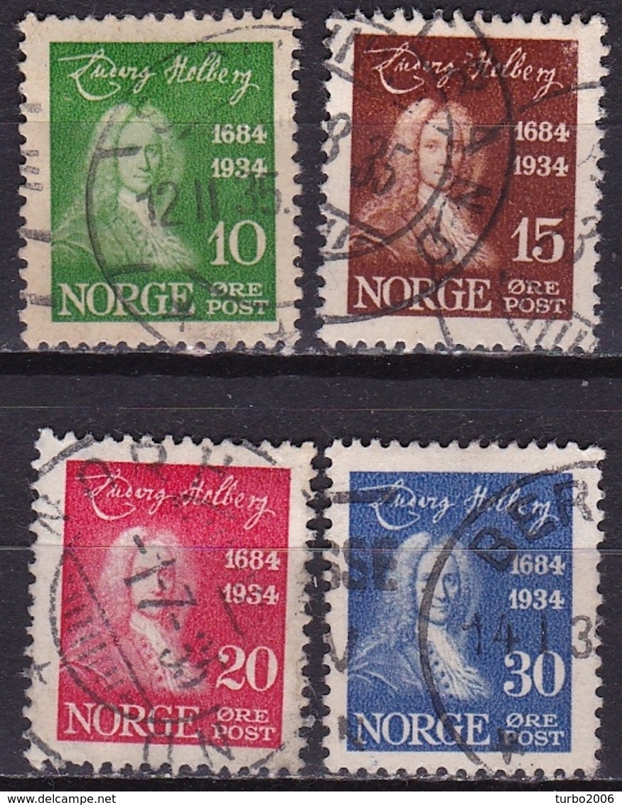 Norway 1932 Ludvig Holberg Complete Used Set Michel 168 / 171 - Gebruikt