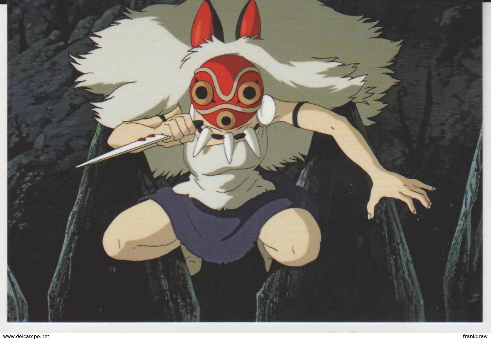 Postcard - Studio Ghibli - Princess Mononoke - In Fancy Dress - New - Unclassified