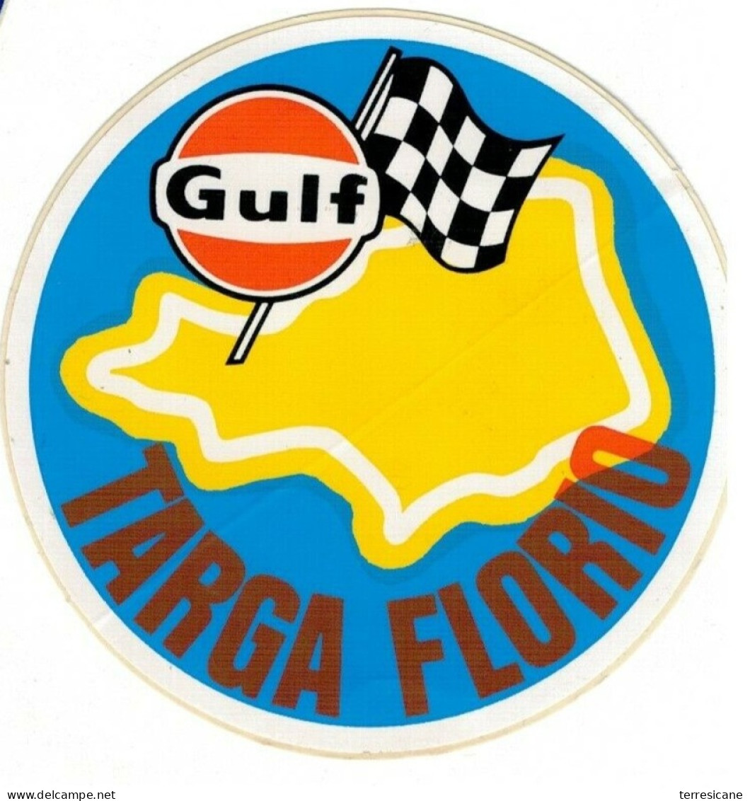 ADESIVO STICKER GULF TARGA FLORIO ANNI 70 RRR MAXI DIAM.9 - Adesivi