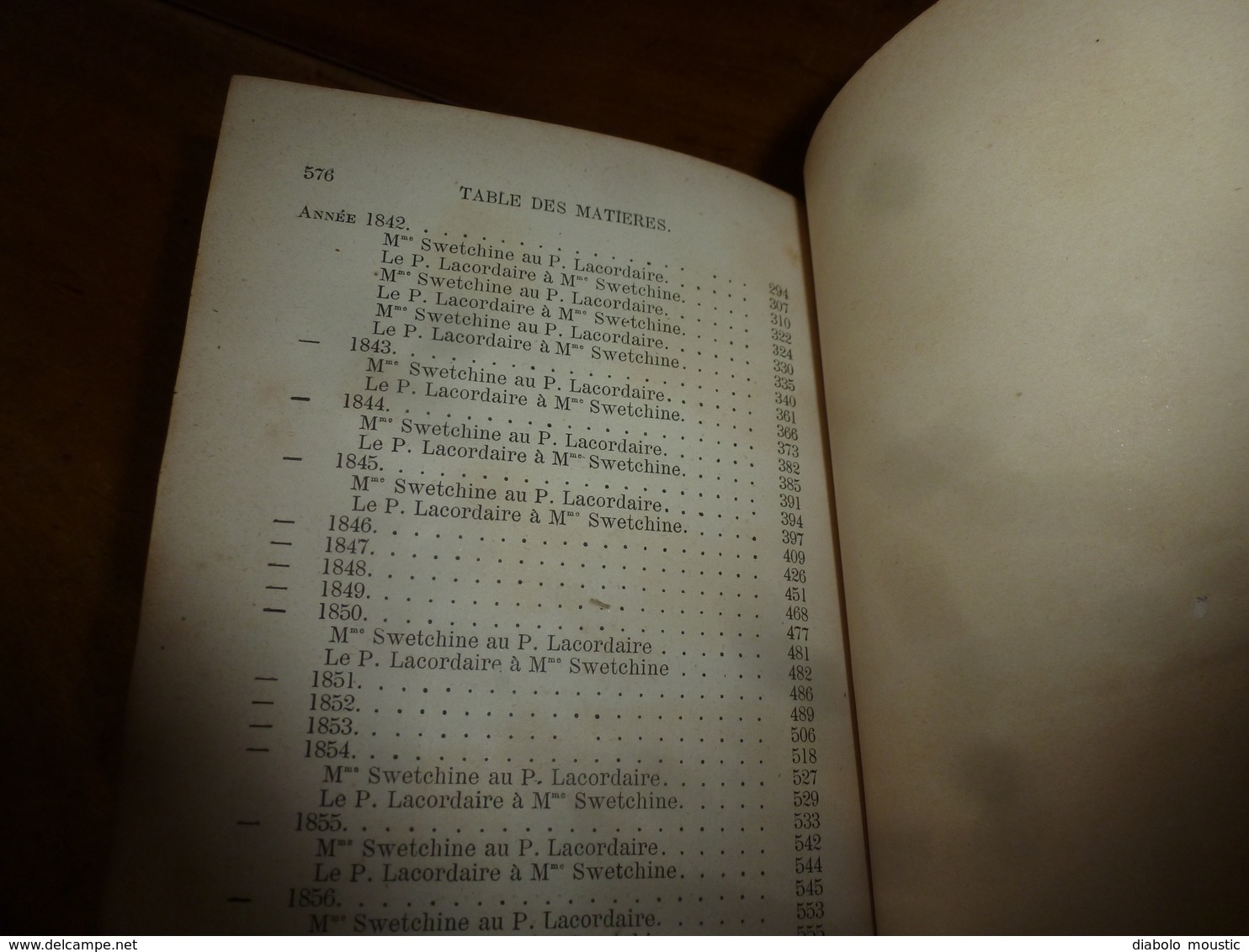 1872 Correspondance du R. P. LACORDAIRE et de Madame SWETCHINE  -   Publié par le Comte de Falloux