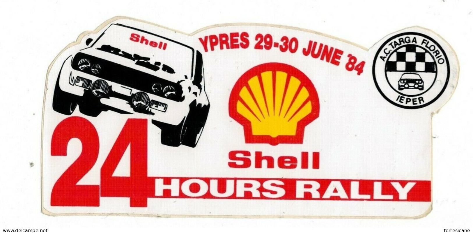 ADESIVO STICKER AC TARGA FLORIO IPER 24 HOURS RALLY SHELL MAXI 10X22 - Adesivi