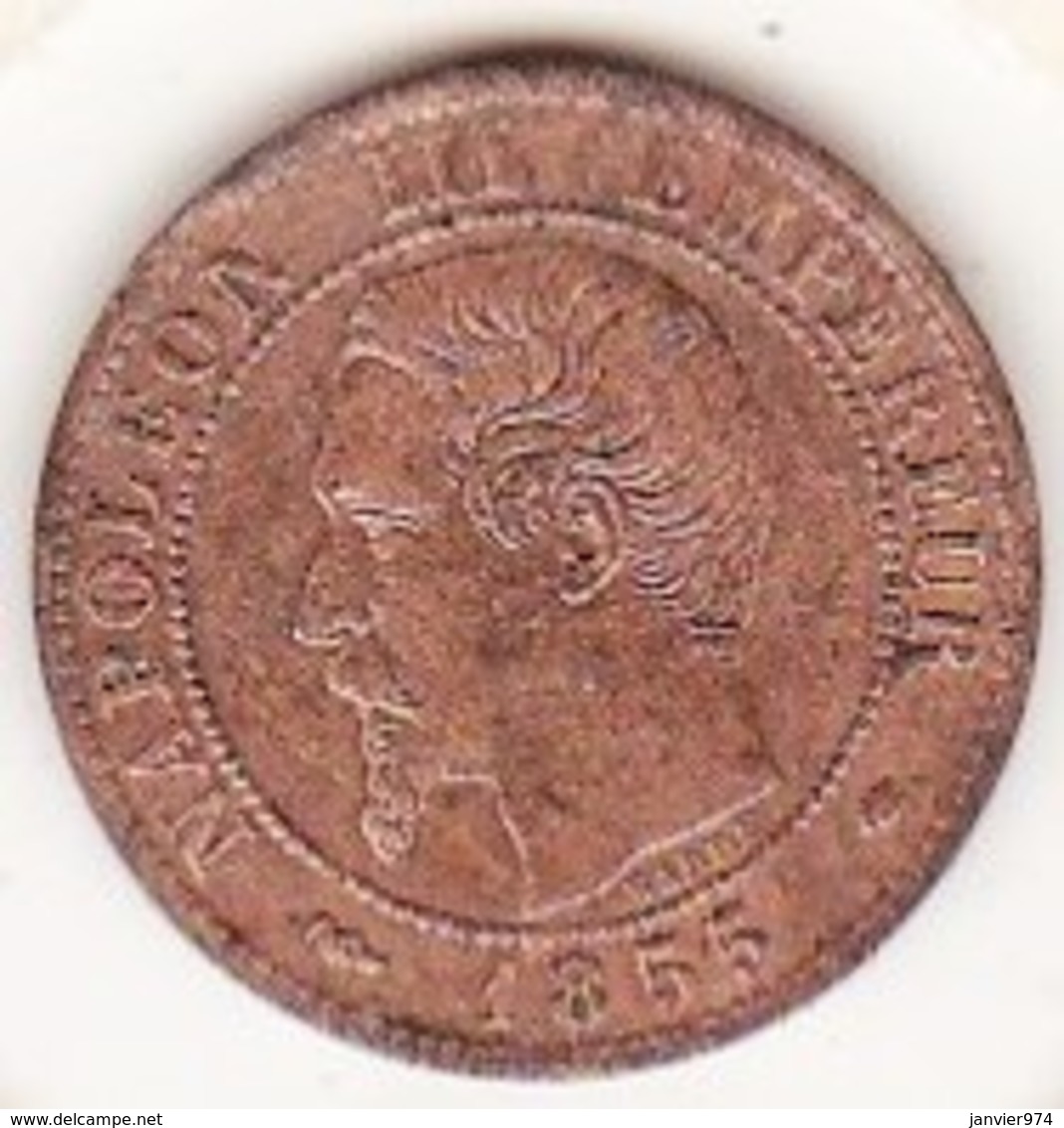 1 Centime 1855 MA Marseille, Chien. Napoléon III - Otros & Sin Clasificación