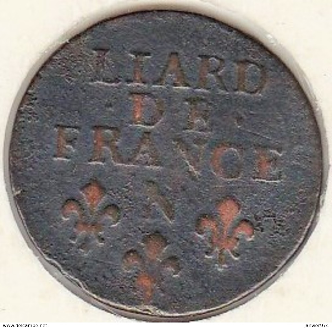 Liard 1694 N Montpellier , 3e Type, Buste âgé Louis XIV - 1643-1715 Louis XIV Le Grand