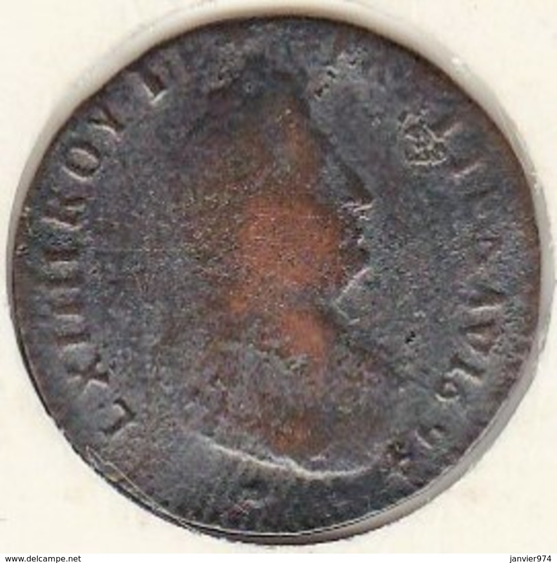 Liard 1694 N Montpellier , 3e Type, Buste âgé Louis XIV - 1643-1715 Louis XIV Le Grand