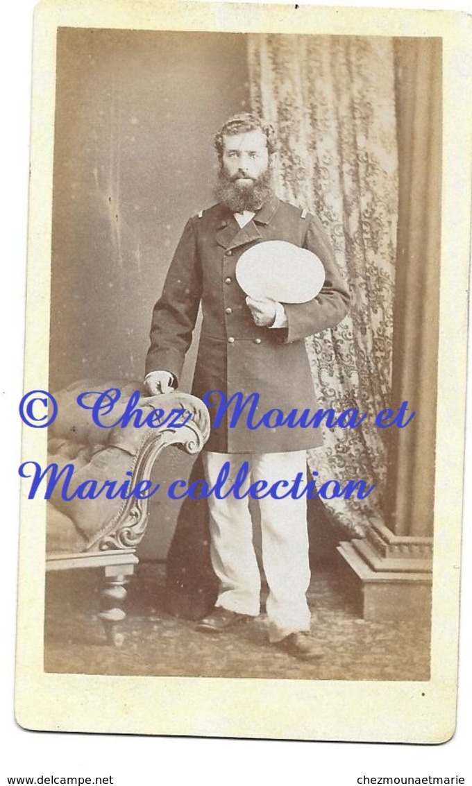 NOUMEA 1883 OFFICIER DE MARINE COLON - CDV PHOTO HUGHAN PHOTOGRAPHE DU GOUVERNEMENT - NOUVELLE CALEDONIE - Anciennes (Av. 1900)