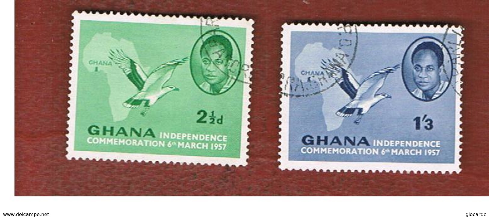 GHANA - SG 167.169 - 1957 INDEPENDENCE COMMEMORATION    - USED ° - Ghana (1957-...)