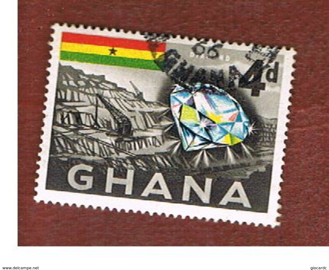 GHANA - SG 219 - 1959  DIAMOND & MINE   - USED ° - Ghana (1957-...)