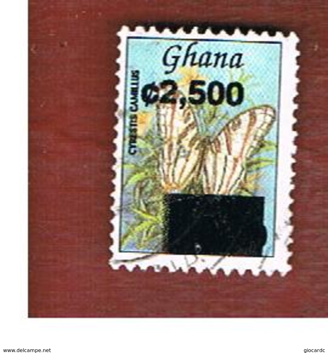 GHANA - MI 3424  - 2002  BUTTERFLIES: CYRESTIS CAMILLUS (OVERPRINTED)  - USED ° - Ghana (1957-...)