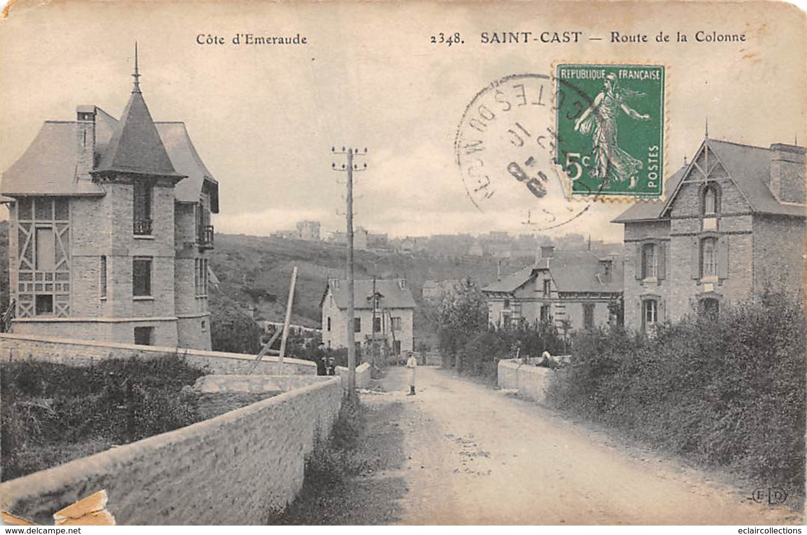 Saint-Cast-le-Guildo          22     Route De La Colonne        ( Angles Arrondis Voir Scan) - Saint-Cast-le-Guildo