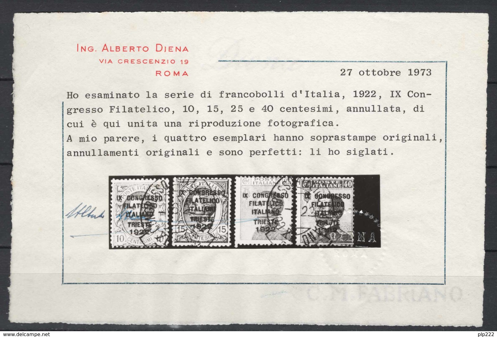 Italia Regno 1922 Sass.123 O/Used VF/F - Usati