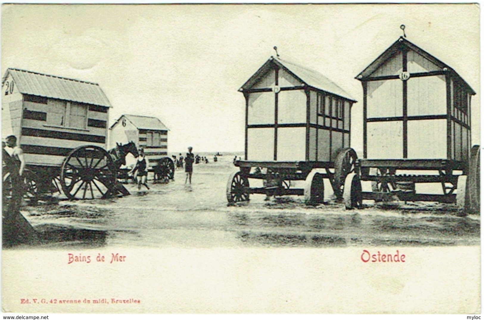 Ostende. Bains De Mer. Les Cabines. - Oostende