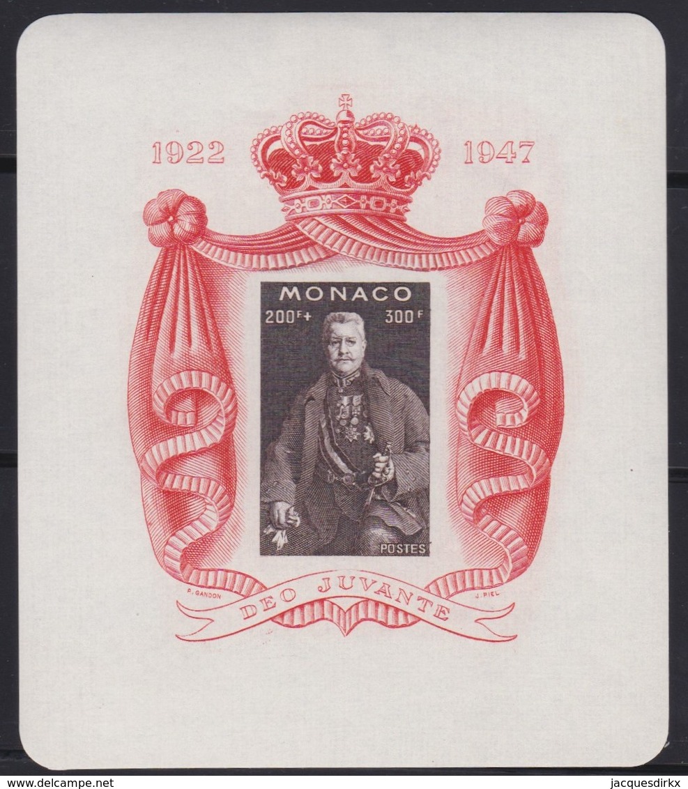 Monaco     .     Yvert    .   Bloc  2   .   *   .    Neuf Avec Charniere   .    /   .  Mint-hinged - Bloques