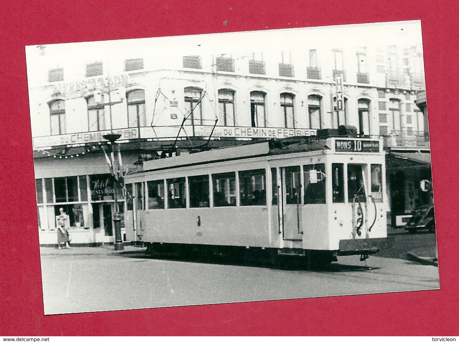 Photo Mons Place Leopold  =  TRAM  " 10 "   Ligne  Mons  Ghlin  Baudour - Autres & Non Classés