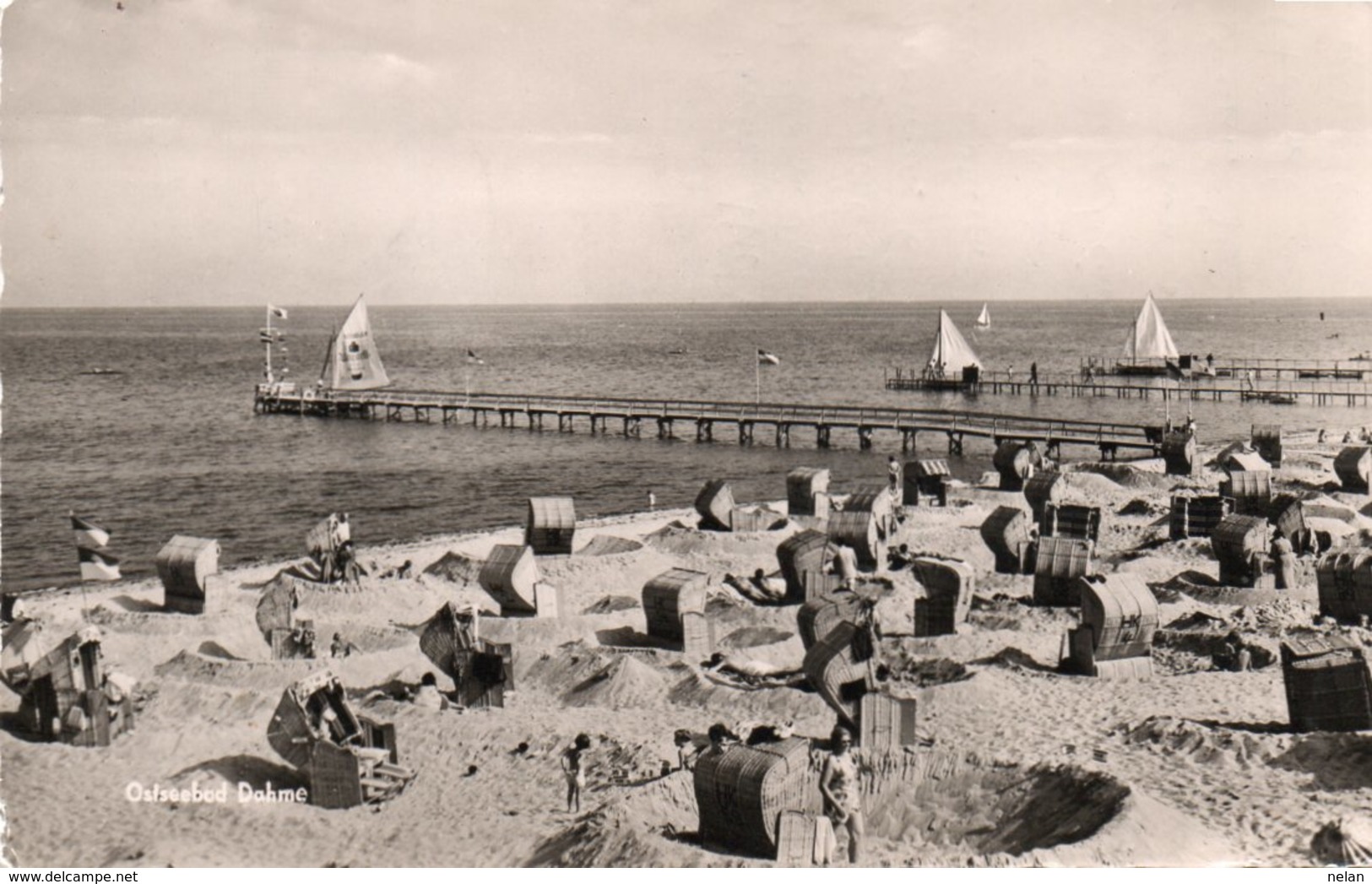 OSTSEEBAD DAHME- VIAGGIATA 1957-REAL PHOTO - Dahme