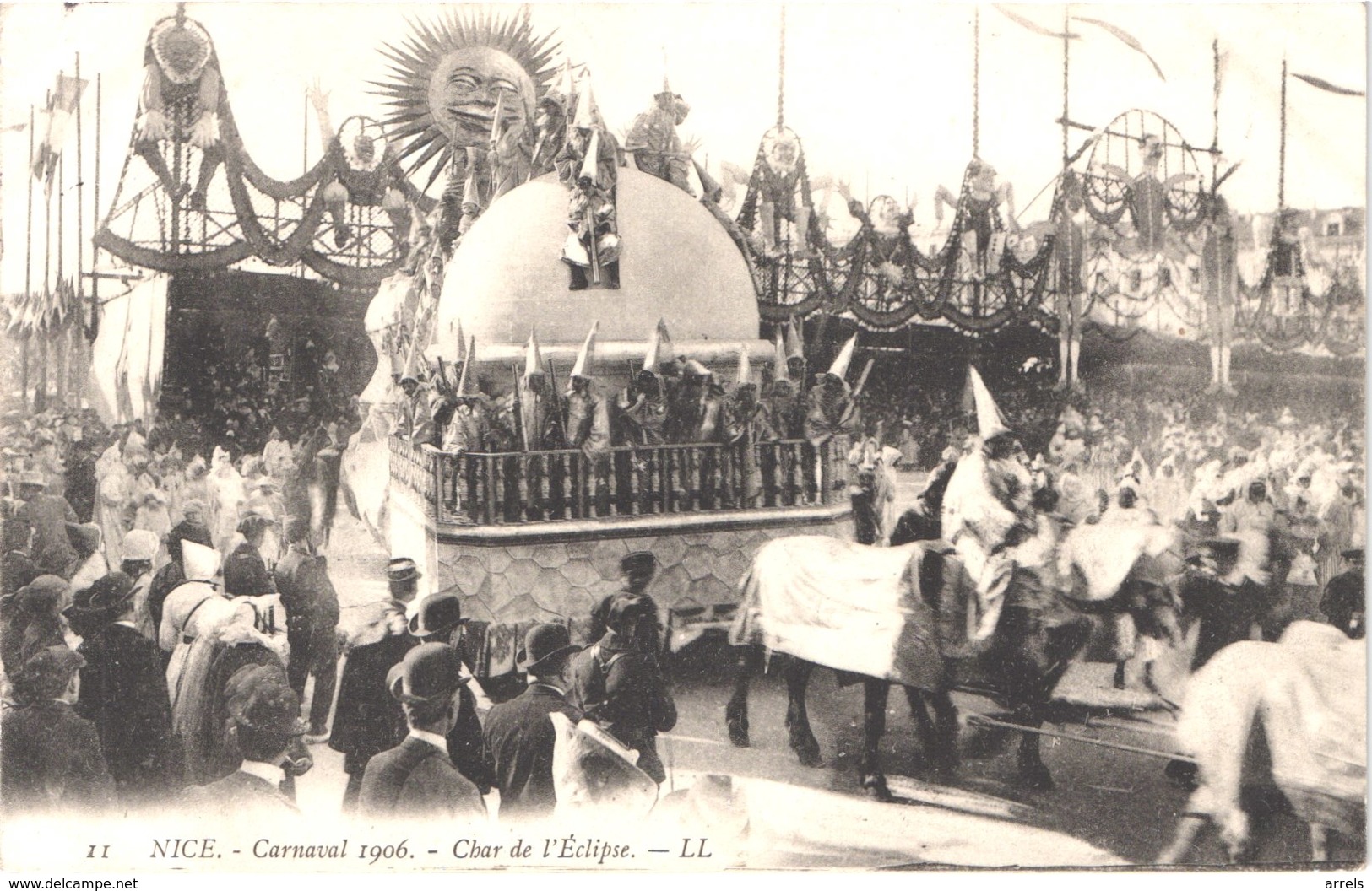 FR06 NICE - LL 11 - Carnaval 1906 - Char De L'éclipse - Animée - Belle - Carnevale