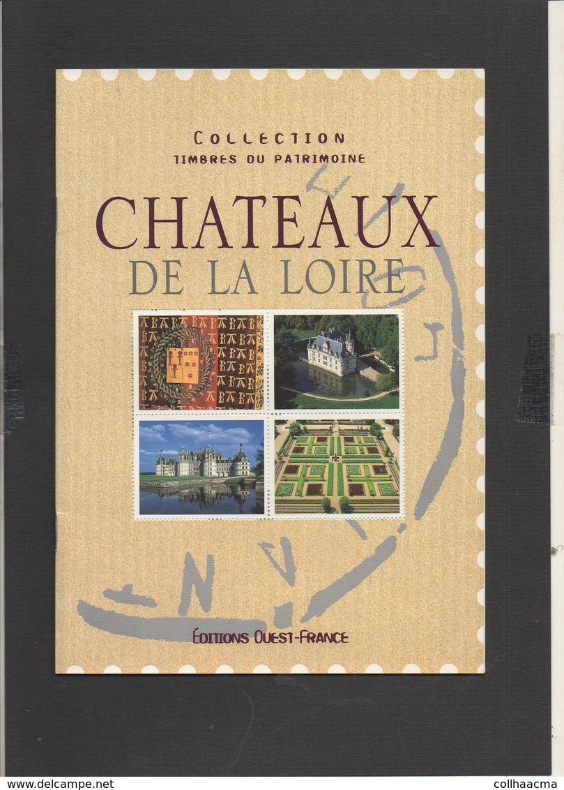 Timbres Du Patrimoine / Plaquette Et Planches De 42 Vignettes Gommées Des Châteaux De La Loire - Turismo (Vignette)