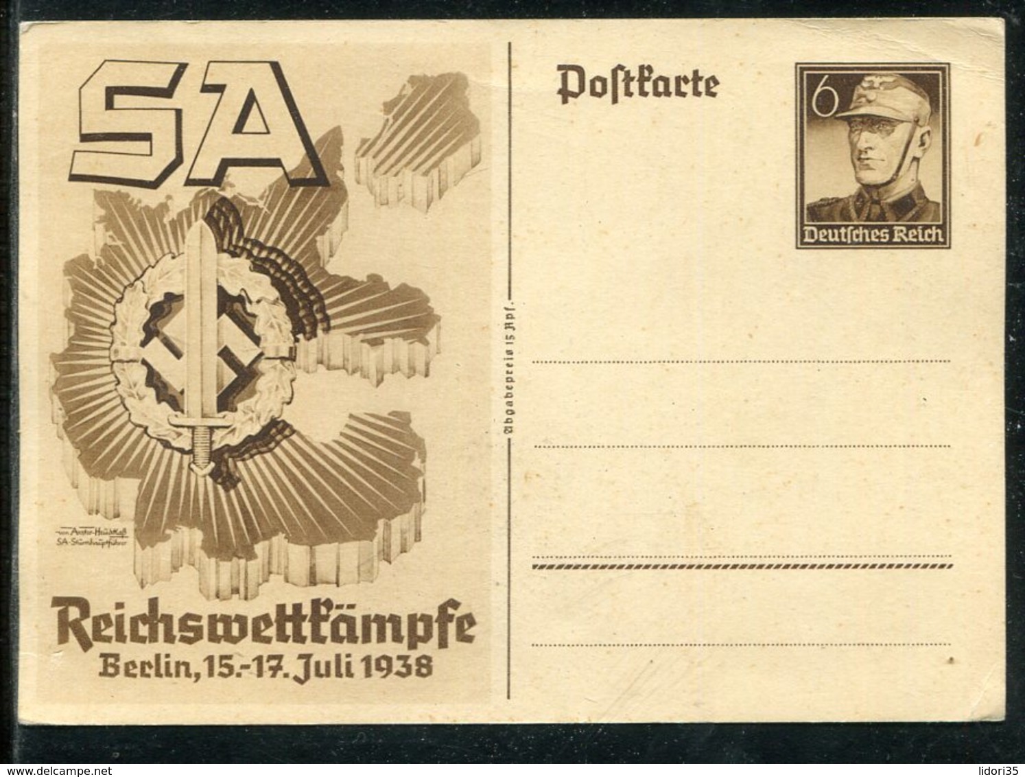 Deutsches Reich / 1938 / Sonderpostkarte "Reichswettkaempfe Der SA In Berlin" Mi. P 271 ** (23288) - Sonstige & Ohne Zuordnung