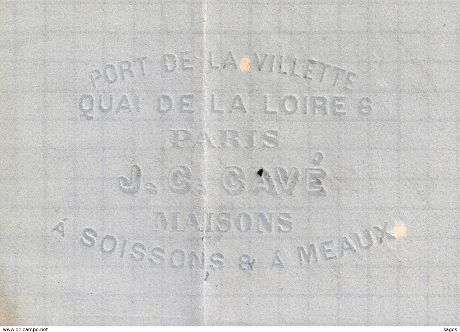 N° 29 15B2 2° Etat Sur LAC PARIS ETOILE 28 R. CARDINALE LEMOINE Pour AIGRE. Origine PORT DE LA VILLETTE. Entête. - 1863-1870 Napoléon III Lauré