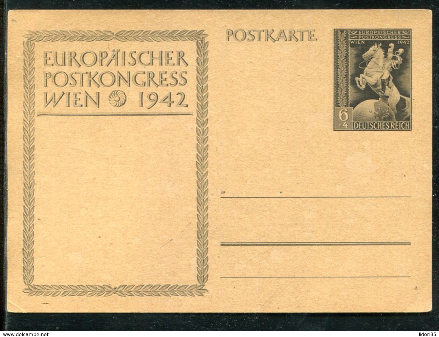 Deutsches Reich / 1942 / Sonderpostkarte "Europaeischer Postkongress" Mi. P 294 ** (23290) - Sonstige & Ohne Zuordnung