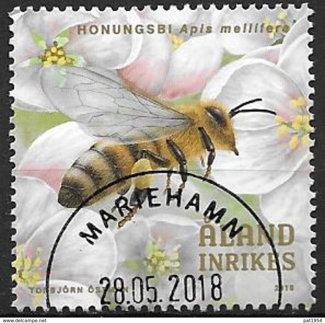 Aland 2018 N° 455 Oblitéré Abeille - Aland