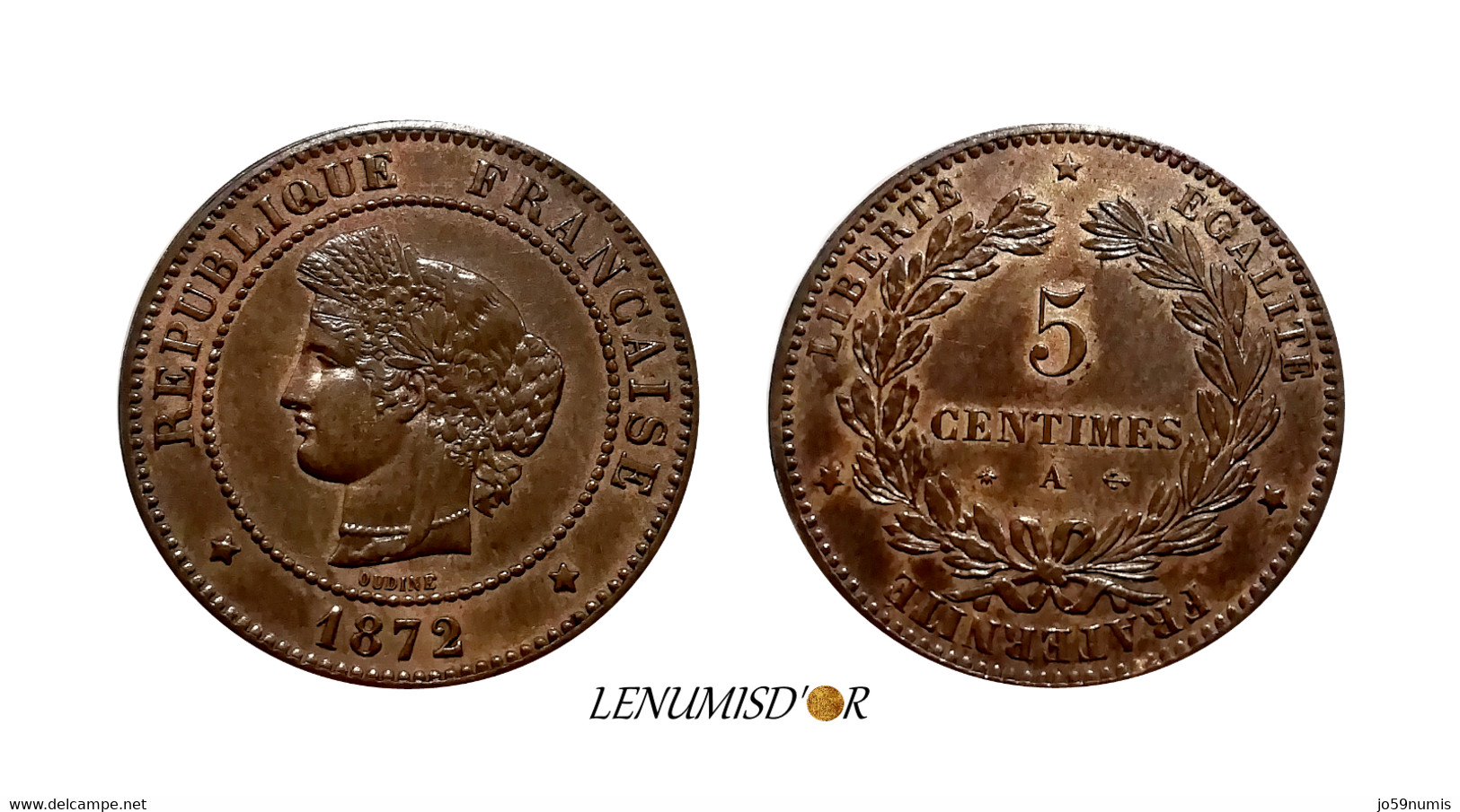 CÉRÈS 5 Centimes 1872 A Paris - 5 Centimes