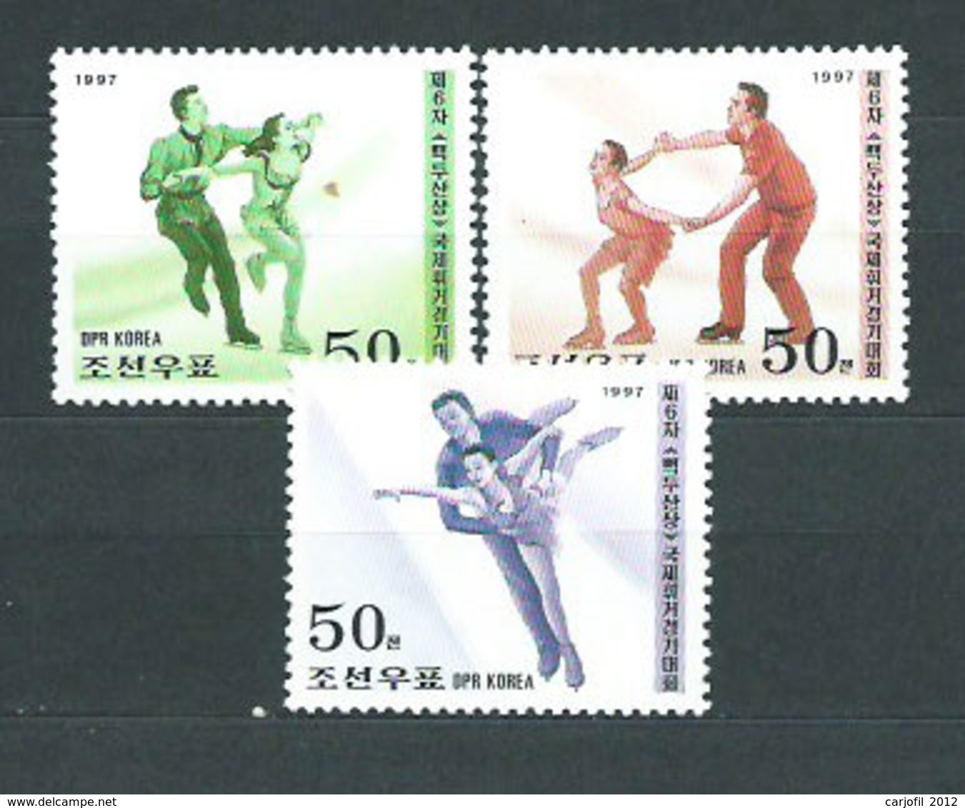 Corea Del Norte - Correo 1997 Yvert 2688/90 ** Mnh Deportes Patinaje - Corea Del Norte