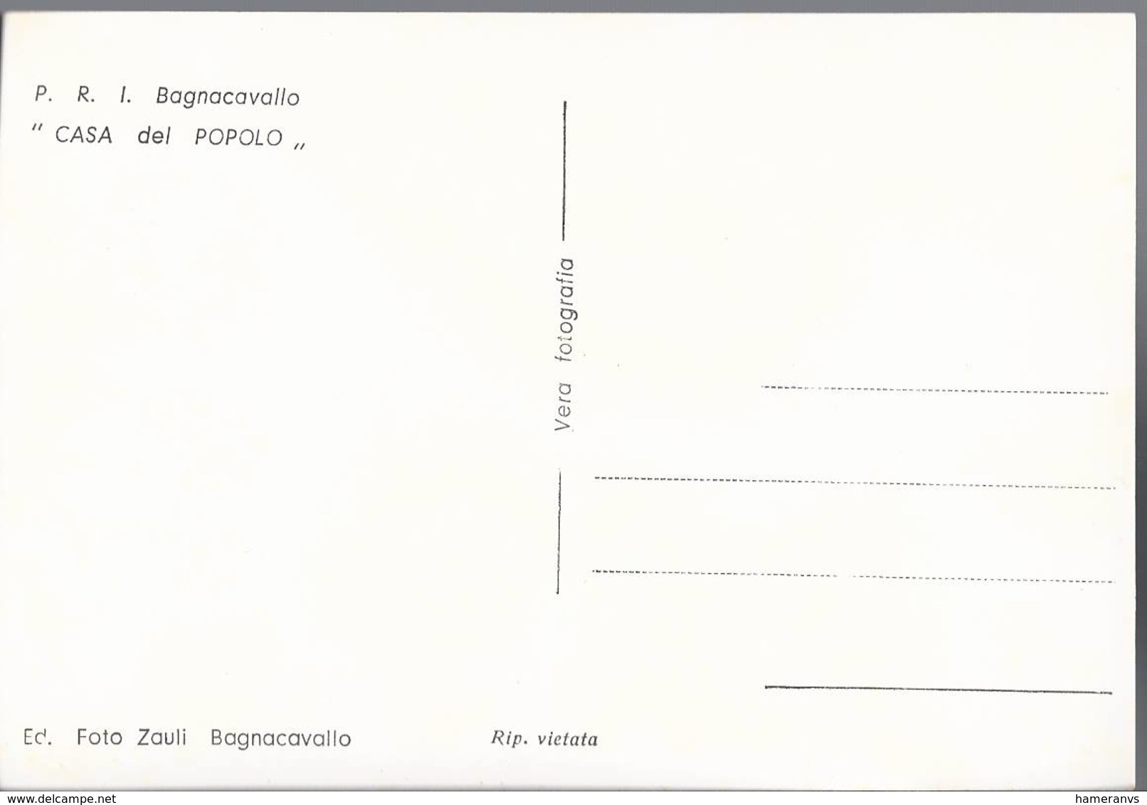 P.R.I. Partito Repubblicano - Bagnacavallo - Casa Del Popolo - Ravenna - H5448 - Ravenna