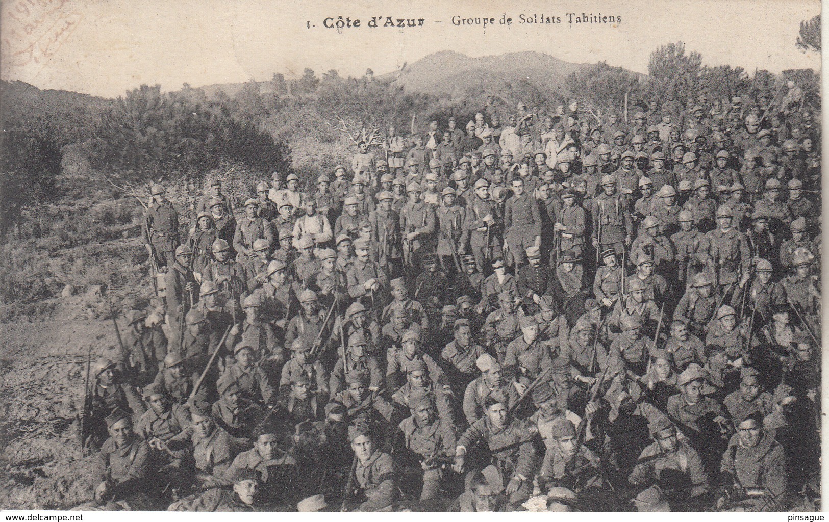 Groupe De Soldats Tahitiens - Côte D'Azur - Other & Unclassified