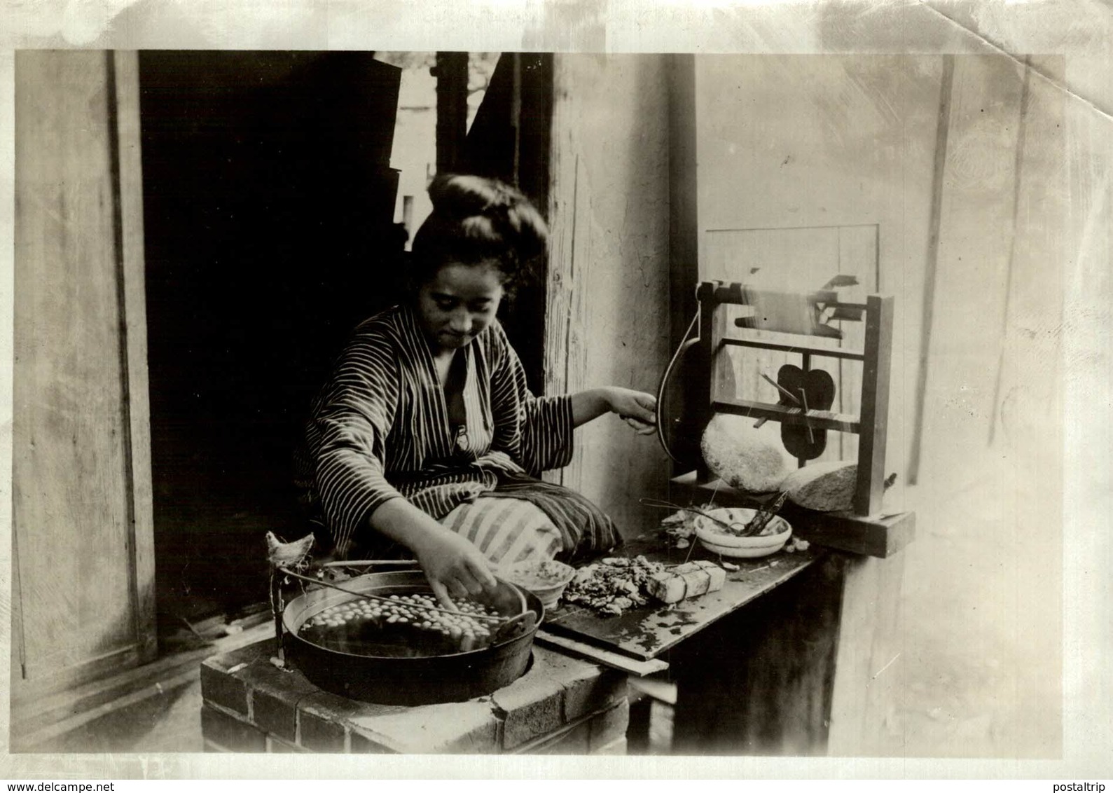 FILATURE OR SILK MILL STEAM INTERIOR OF MILL   JAPAN JAPON  16*12CM Fonds Victor FORBIN 1864-1947 - Profesiones