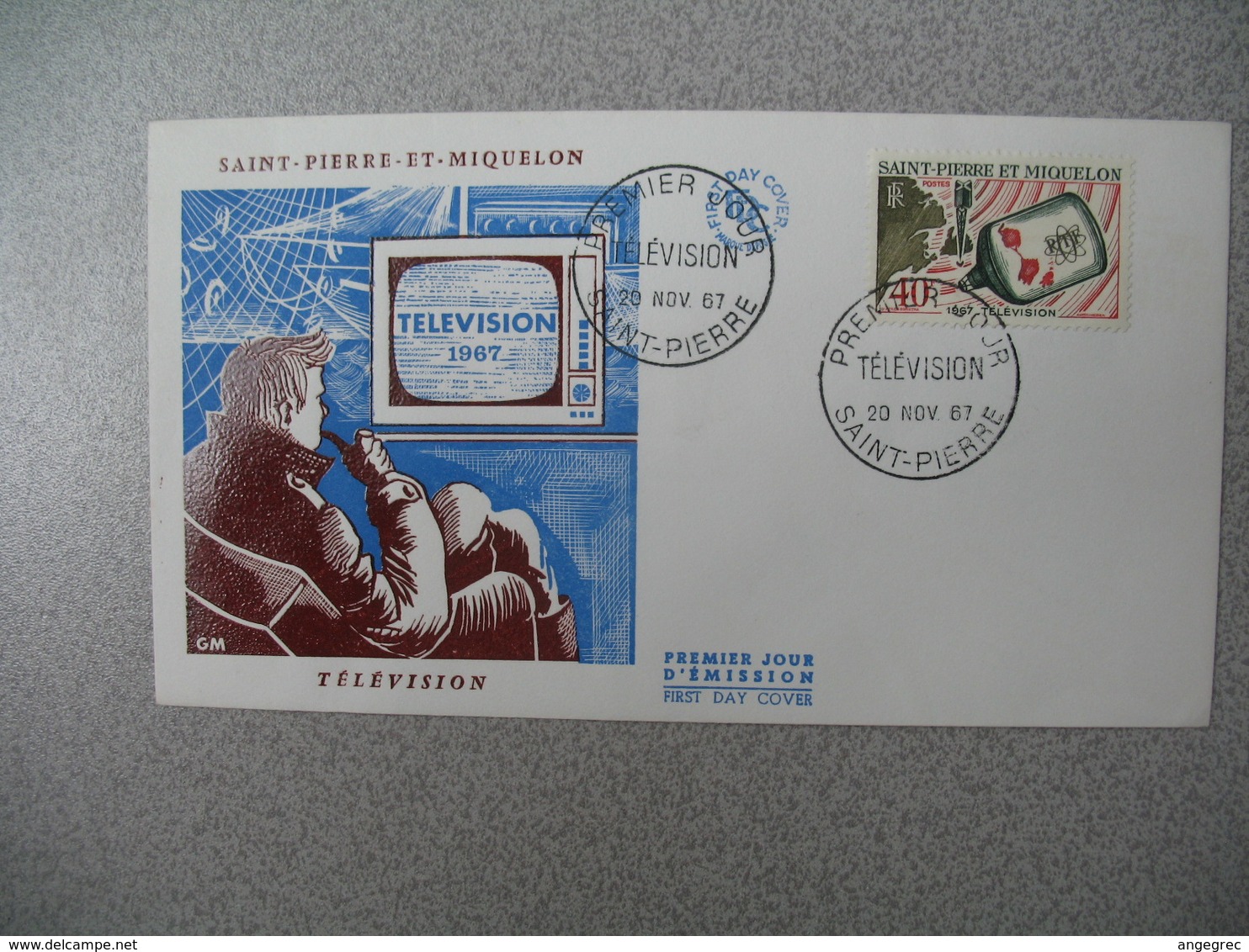 FDC Saint-Pierre Et Miquelon   1967  N° 377  Télévision - Briefe U. Dokumente