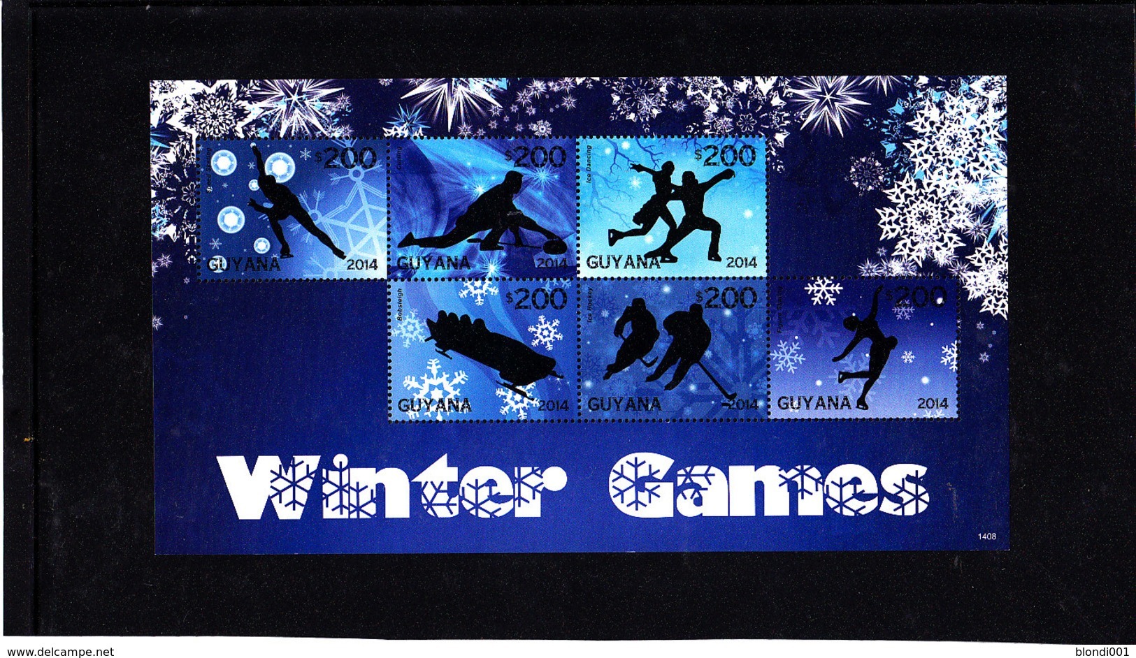 Olympics 2014 - Ice Hockey - GUYANA - S/S MNH - Winter 2014: Sochi