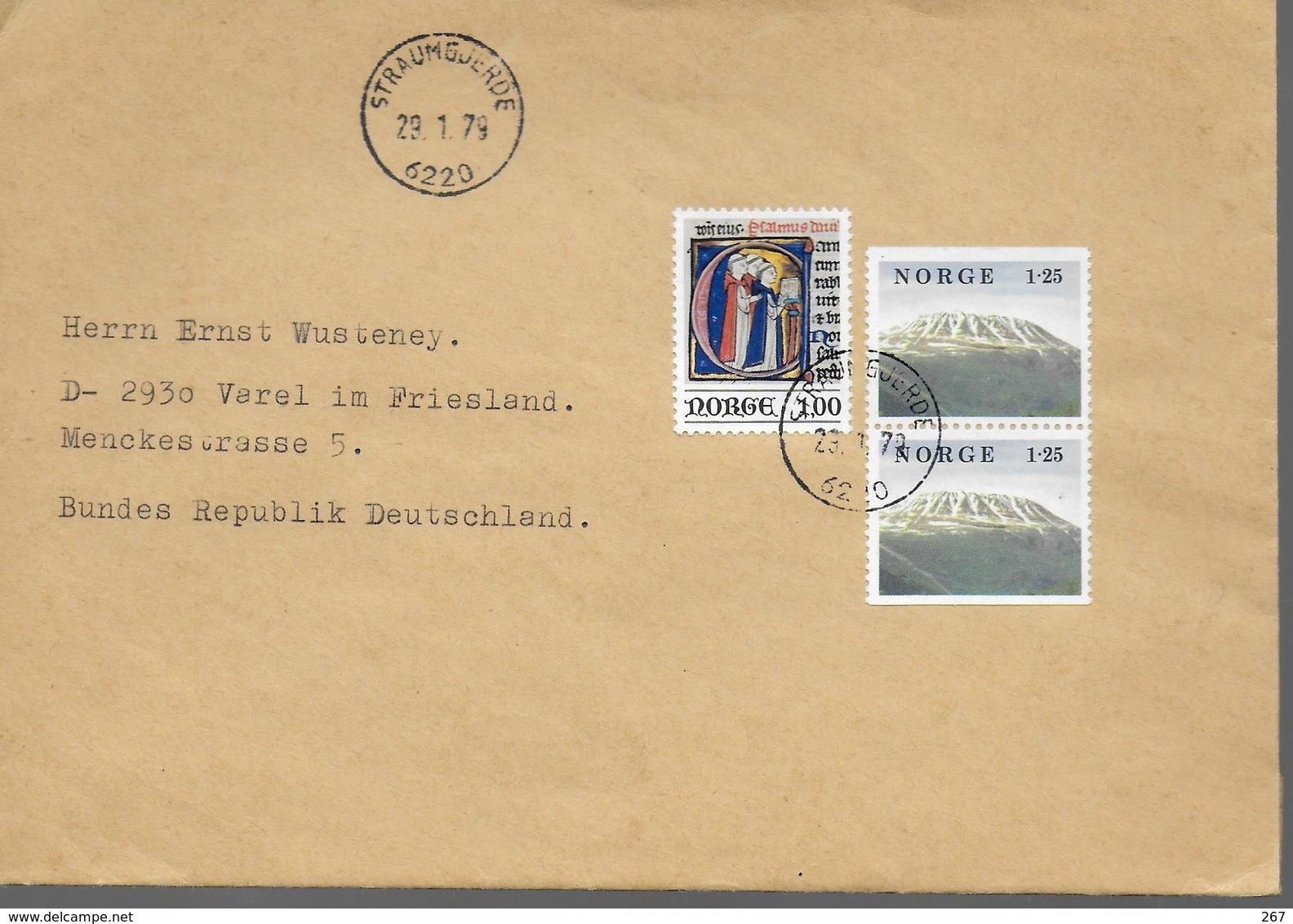 NORVEGE Lettre 1979 Volcans - Volcanos