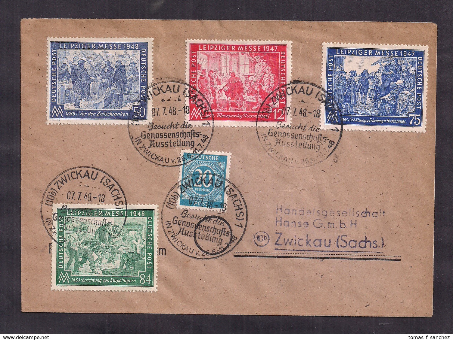 Deustche Post - 1947/1948 - Brief - Leipziger Messe - Other & Unclassified