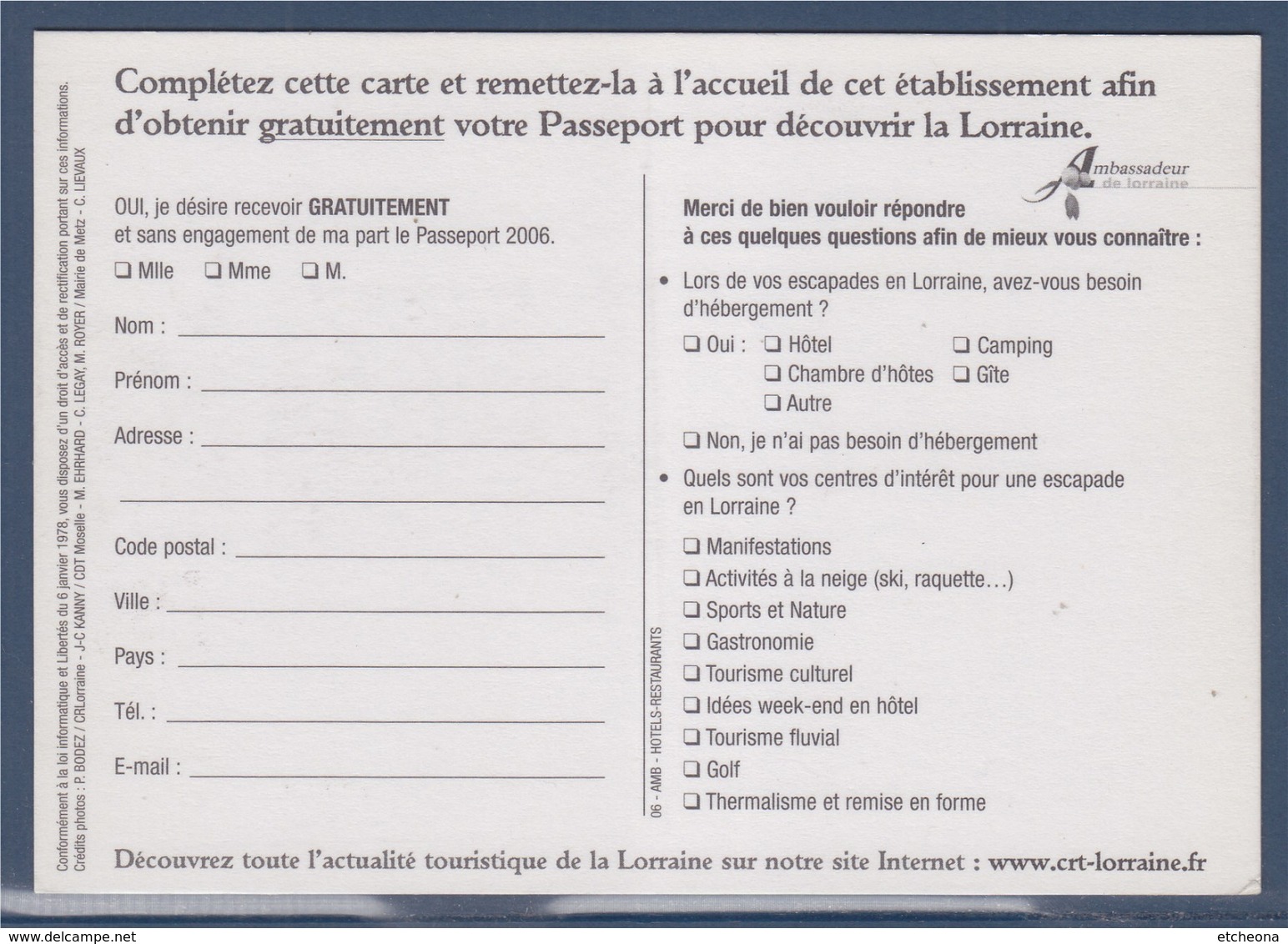 = Pour Découvrir La Lorraine Demandez Votre Passeport, Plus De 150 Offres Touristiques - Lorraine