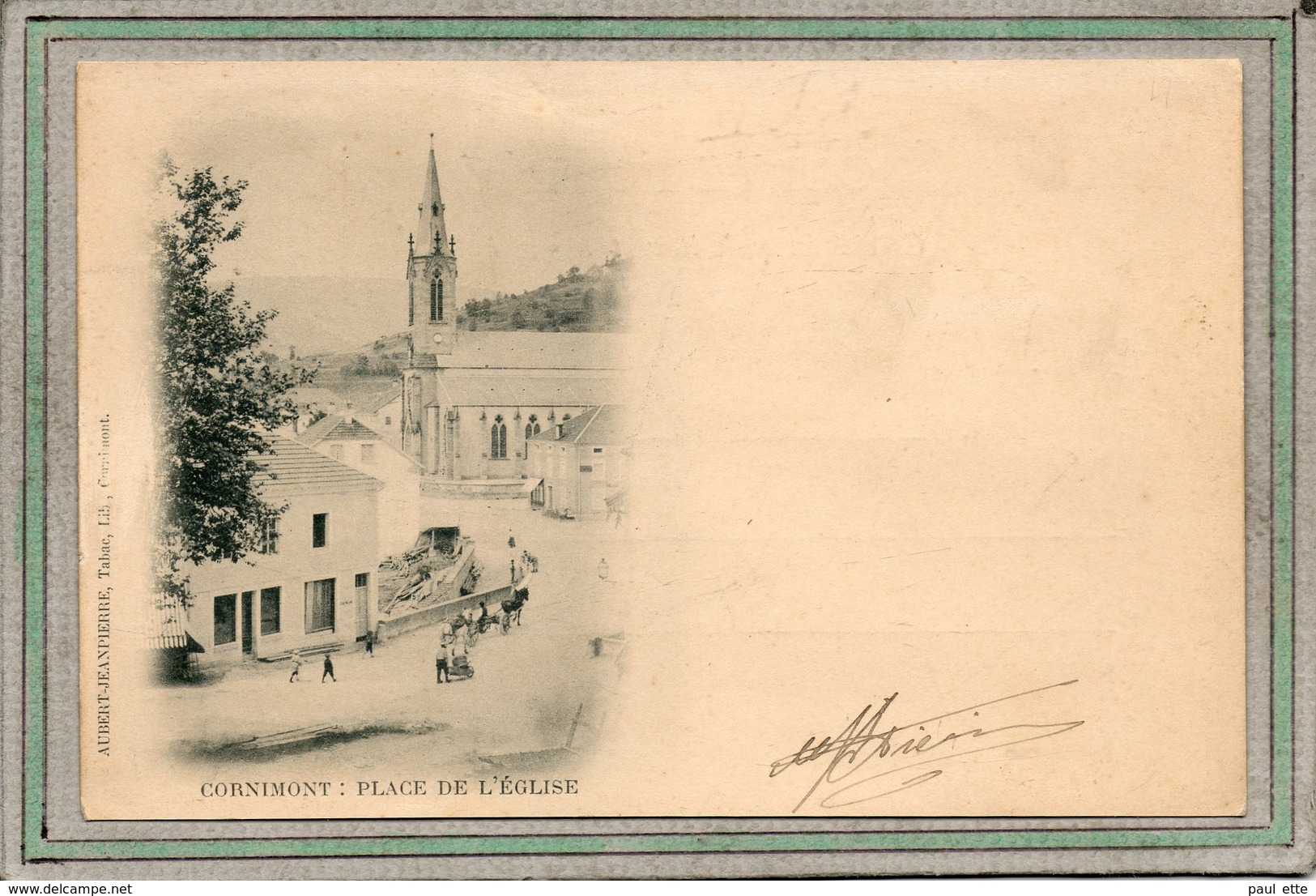 CPA - CORNIMONT (88) - Aspect De La Place Et Quartier De L'Eglise En 1900 - Précurseur - Cornimont