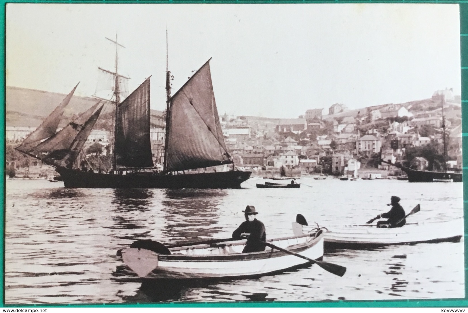 Fowey Harbour, C. 1920’s.  Cornwall, The Nostalgia Postcard Collector’s Club, Yesterday’s Britain 1890’s - 1950’s - Sailing Vessels