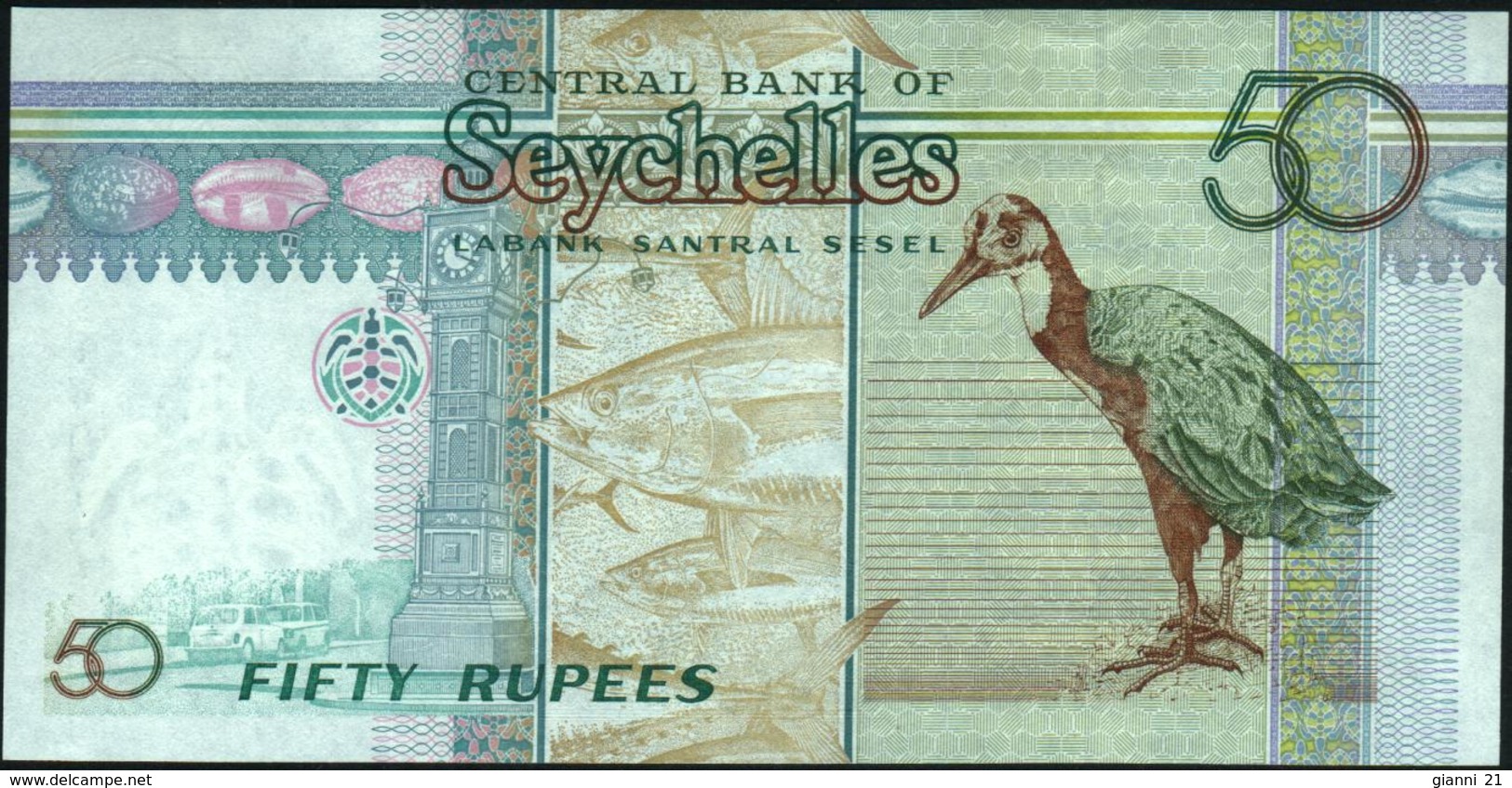 SEYCHELLES - 50 Rupees Nd.(1998) {sign. Norman Weber} UNC P.38 - Seychelles