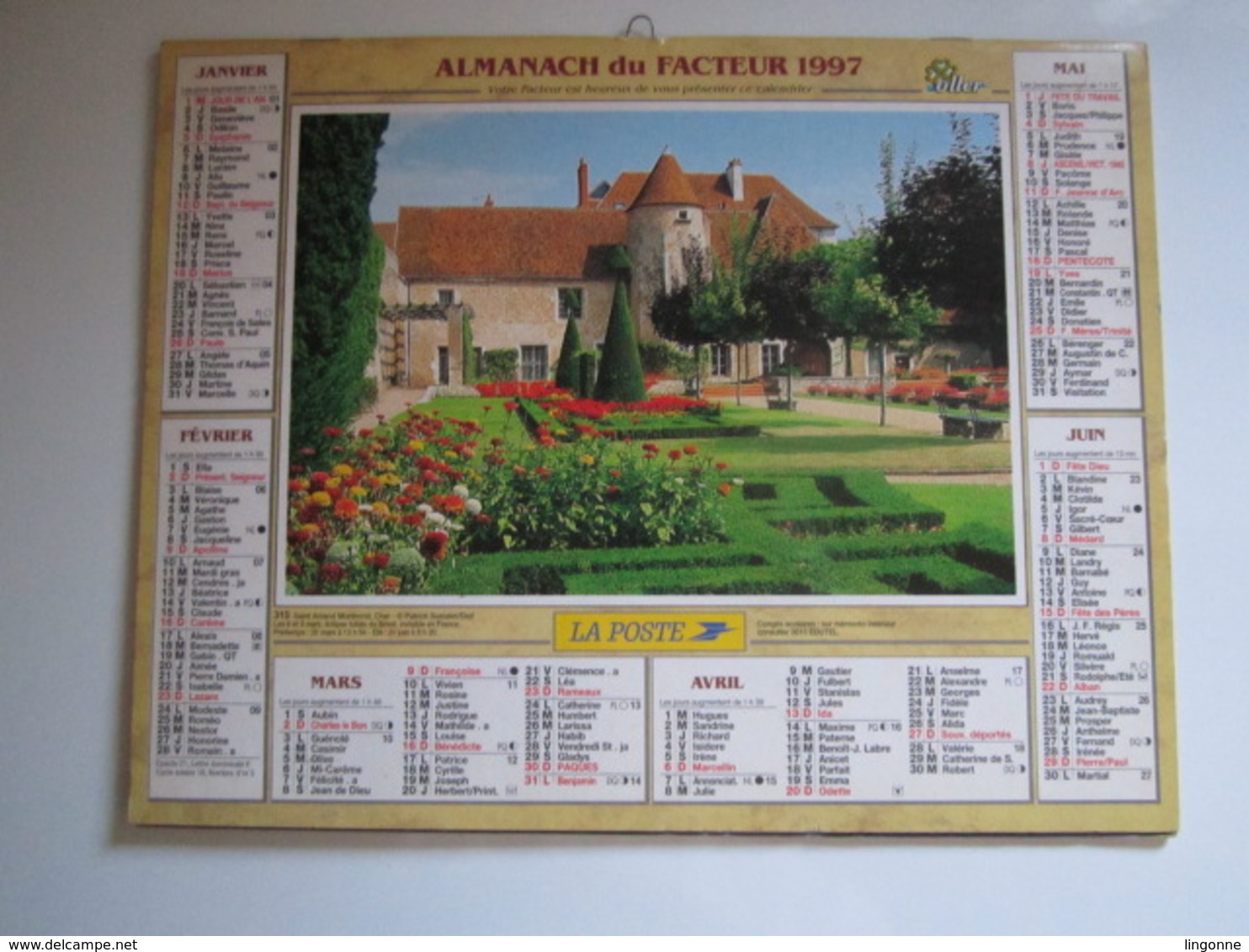 1997 ALMANACH DU FACTEUR Calendrier Des Postes HAUTE-MARNE 52 - Formato Grande : 1991-00