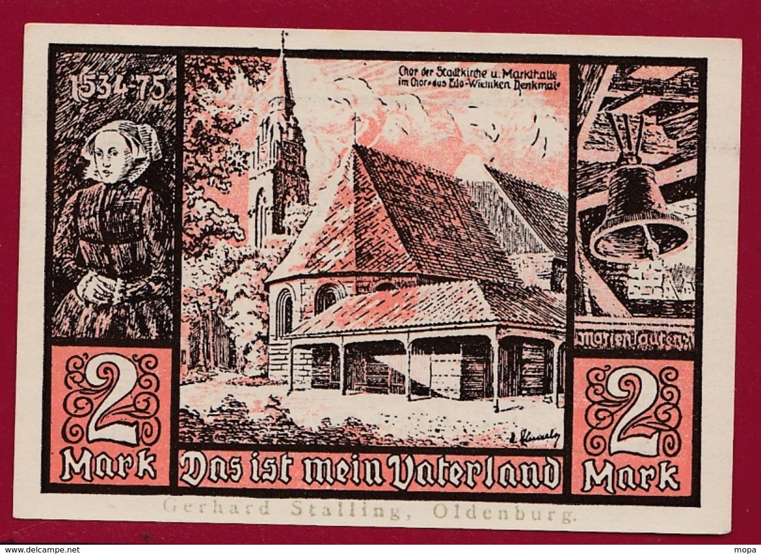 Allemagne 1 Notgeld 2 Mark  Stadt Jever (RARE) Dans L 'état Lot N °4474 - Collections