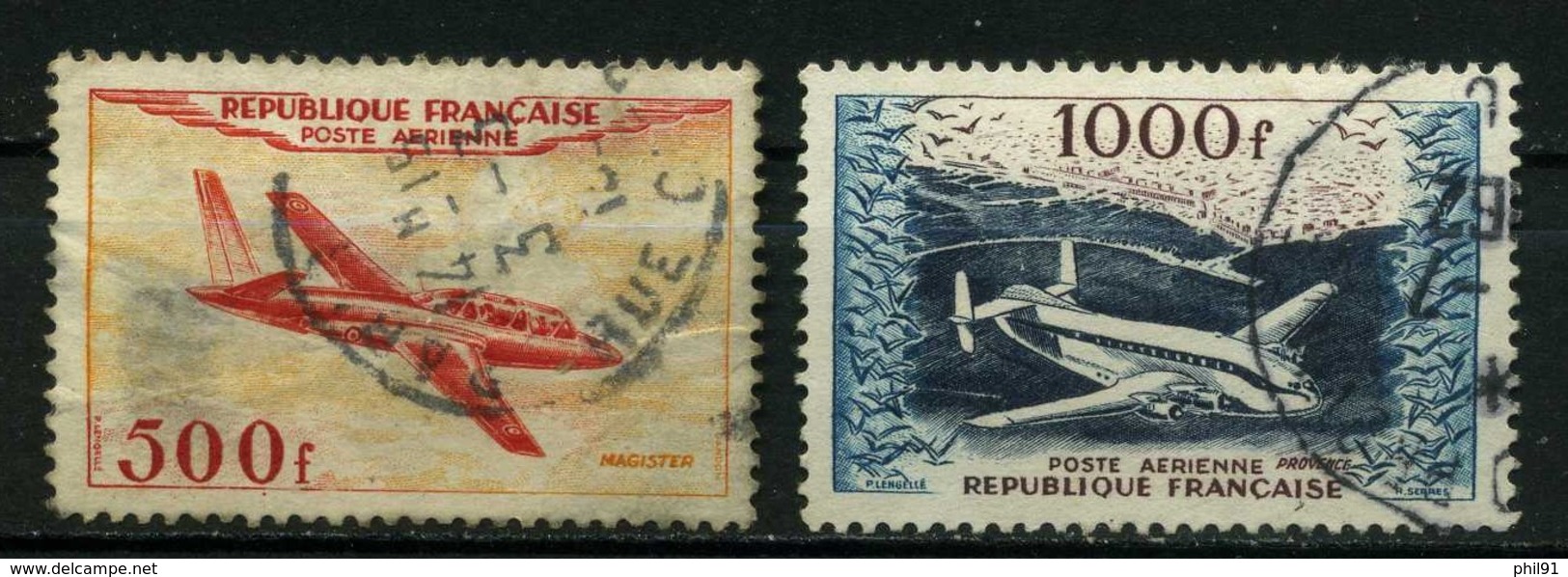 FRANCE   Poste Aérienne      N° Y&T  PA32 Et PA33  (o) - 1927-1959 Used