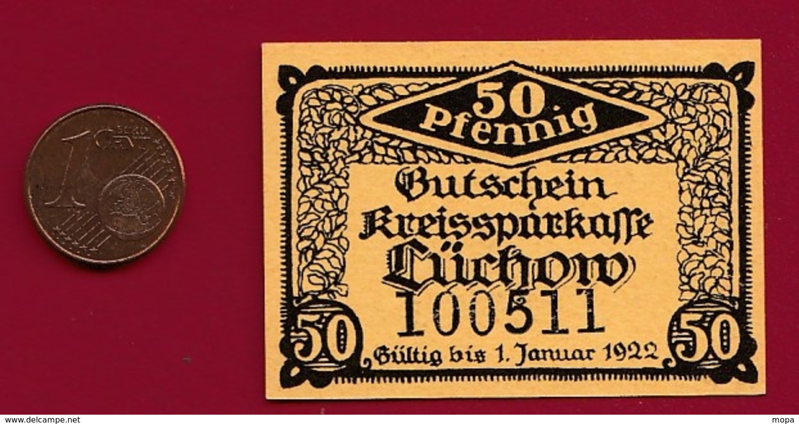 Allemagne 1 Notgeld 50 Pfenning  Stadt Lüchow (RARE-Cartonné ) Dans L 'état Lot N °4487 - Collections