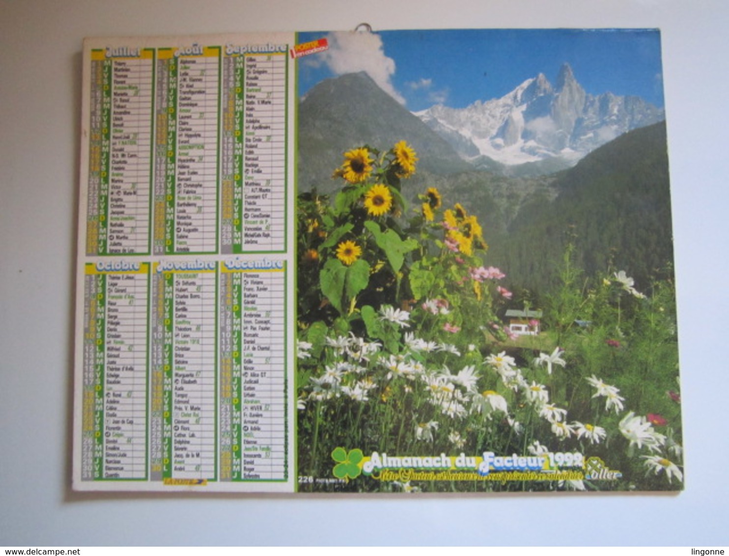 1992 ALMANACH DU FACTEUR Calendrier Des Postes HAUTE-MARNE 52 + POSTER ALMANACH DES POSTES 1929 Et 1945 - Groot Formaat: 1991-00