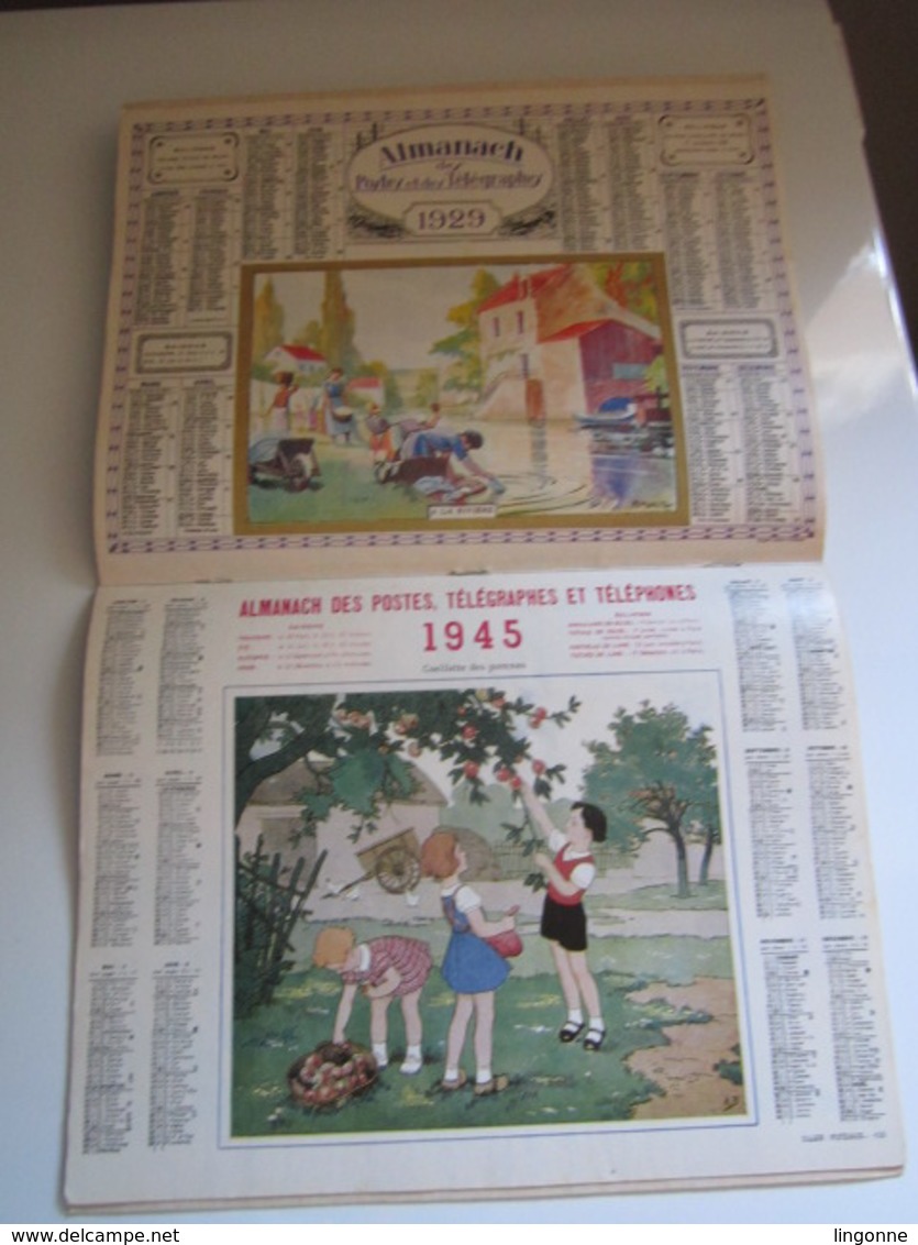 1992 ALMANACH DU FACTEUR Calendrier Des Postes HAUTE-MARNE 52 + POSTER ALMANACH DES POSTES 1929 Et 1945 - Groot Formaat: 1991-00