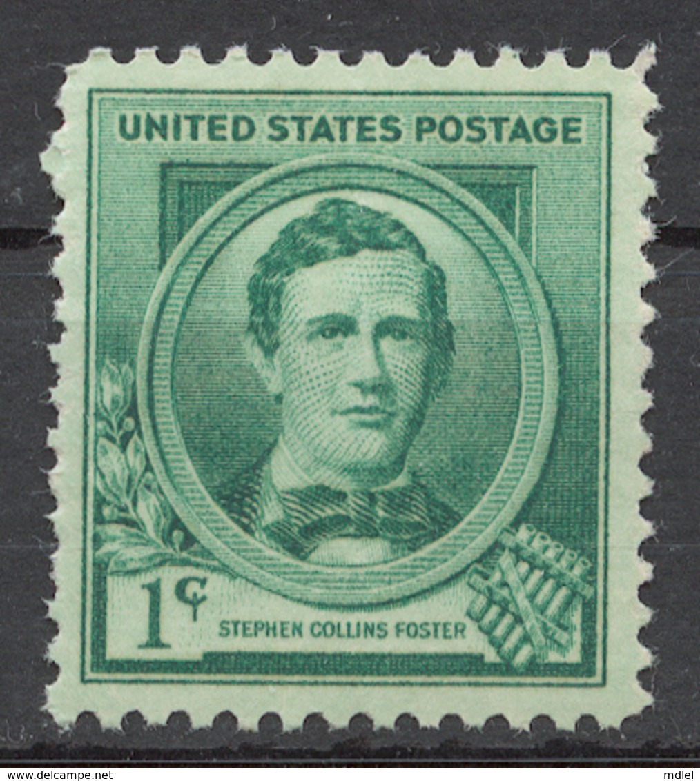 United States 1940 Mi# 475** STEPHEN COLLINS FOSTER, COMPOSER - Unused Stamps