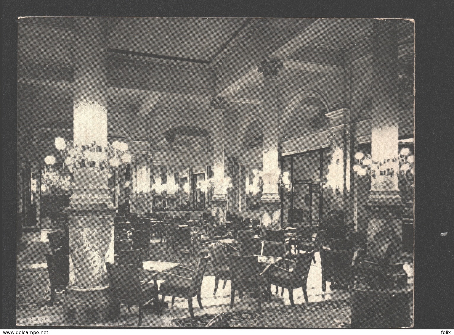 Brussel / Bruxelles - Musique Et Chants Folkloriques Au Métropole - Carte Publicitaire / Reclame - Vue Salon De Thé - Cafés, Hôtels, Restaurants