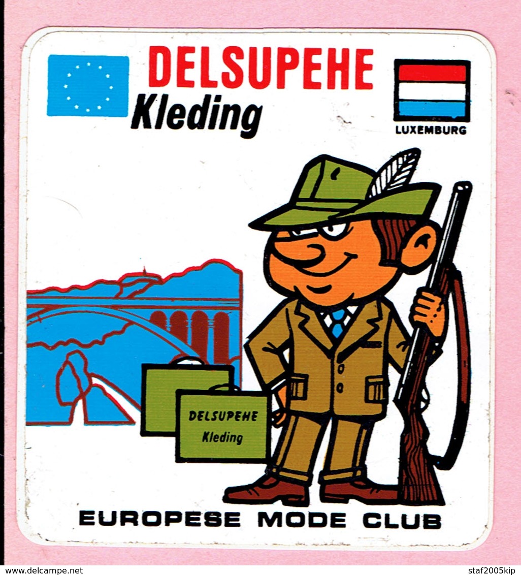 Sticker - DELSUPEHE Kleding - Europese Mode Club - Luxemburg - Autocollants
